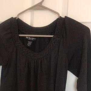 Long charcoal tunic top